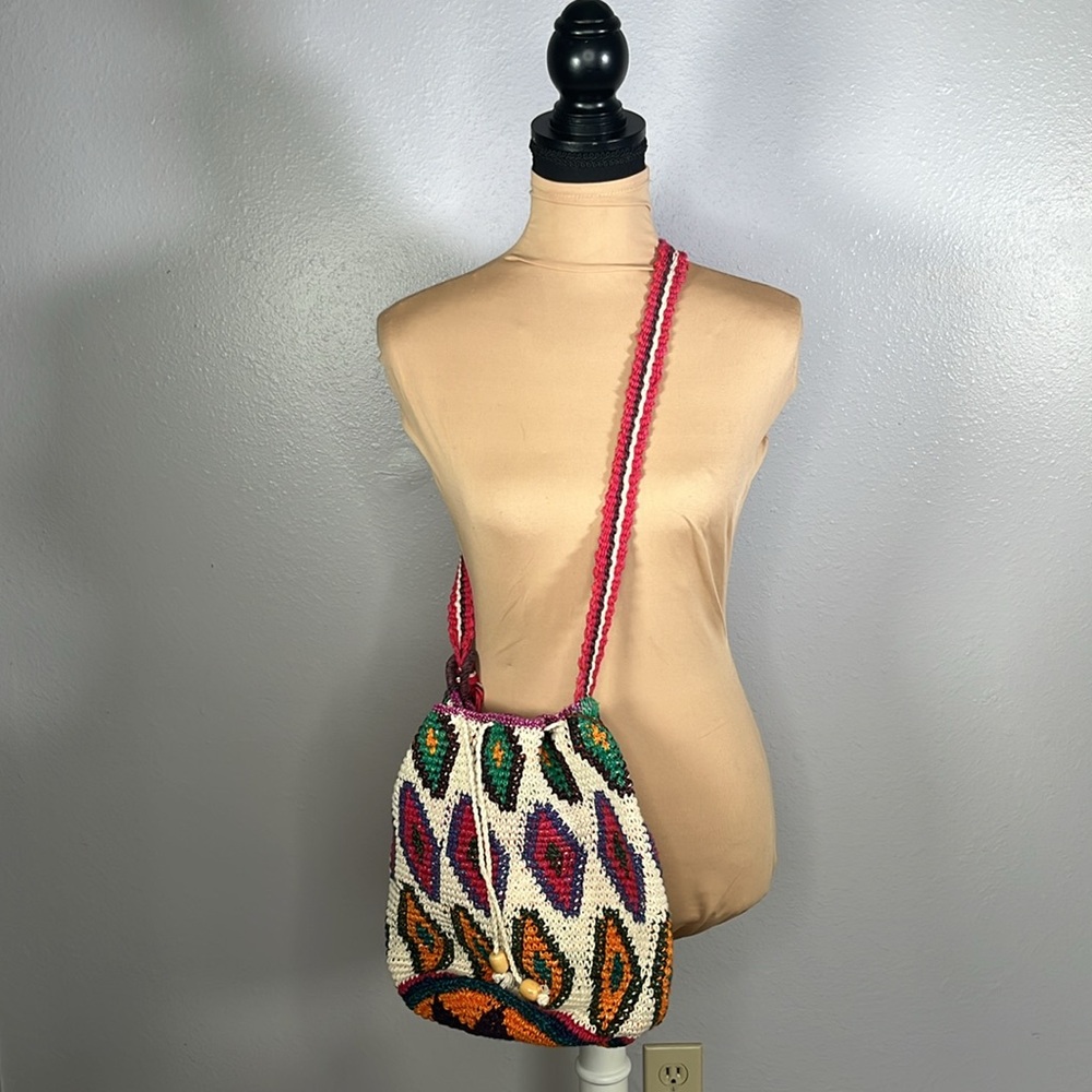 Hiptipico Multicolor Crochet Crossbody Bag – Artisan Boho Festival Purse